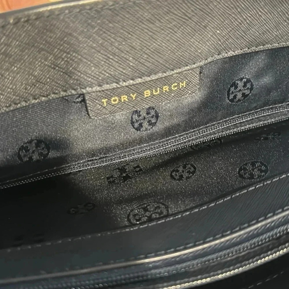 Tory Burch Tote Handbag Navy Blue Robinson - Picture 9 of 12